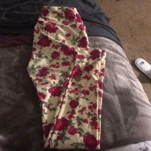 Yellow and floral leggings